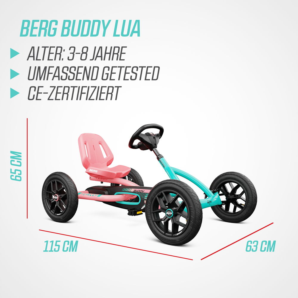 BERG Gokart Buddy Lua türkis/pink 2.0 (Facelift)
